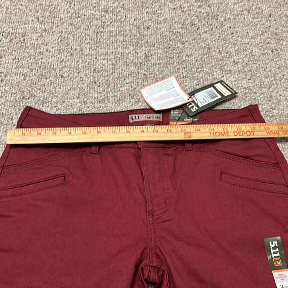 NWT 5.11 Tactical Defender Flex Fit Pants Slim Fit Burgundy 475 Code Red Size 14 - Picture 16 of 16